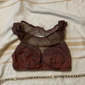 Gilligan & O’Malley Cap Sleeve Lace Bralette Size XS